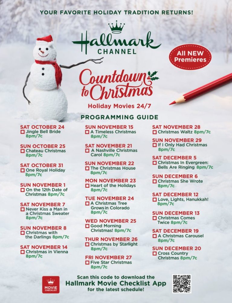 Hallmark Countdown to Christmas 2020 Schedule!! — Lemons Life and Reading